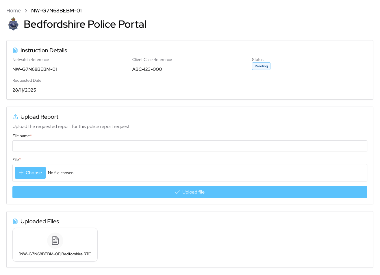Rapid platform screenshot showing secure disclosure dashboard
